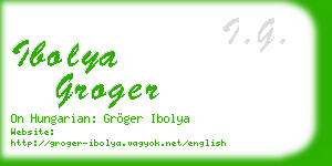 ibolya groger business card